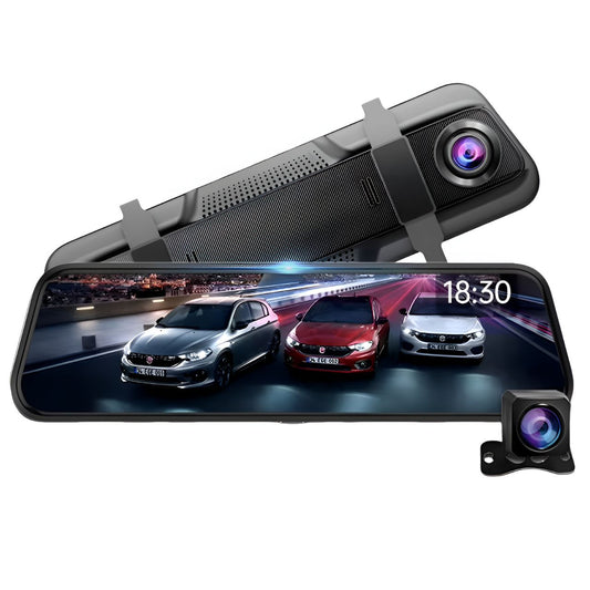 Touch Screen Front & Rear View Smart Mirror Dash Cam