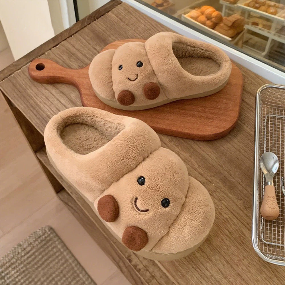 The Cozy Croissant Slippers