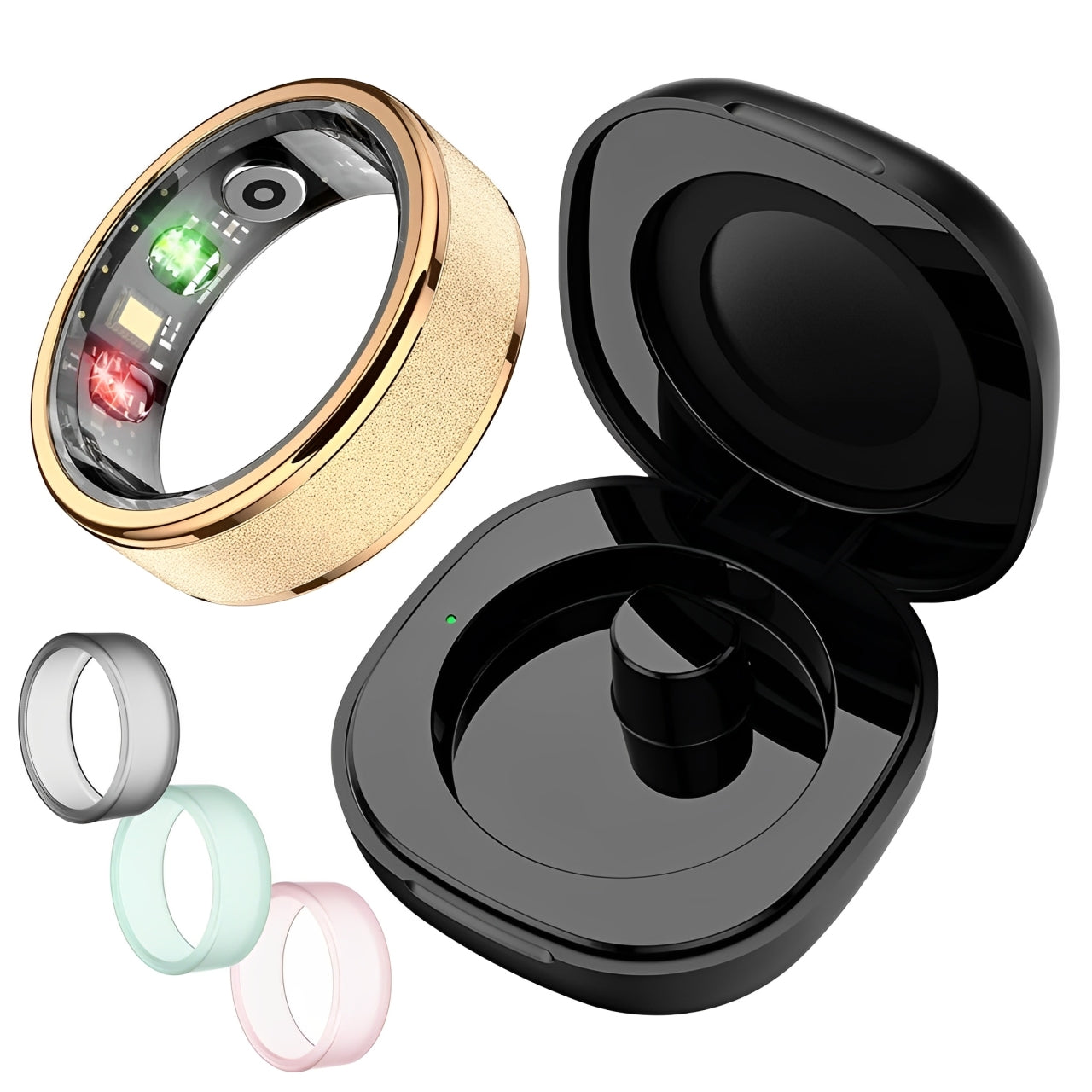 Health & Sleep Smart Ring - With Charging Case